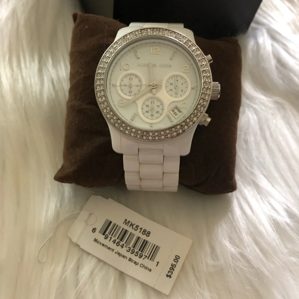 Authentic Michael Kors White Ceramic Watch